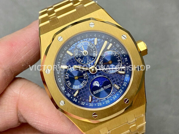 BBR Factory Audemars Piguet Royal Oak Perpetual Calendar 26574BA.OO.1220BA.01 41mm Full Gold Steel Blue Dial