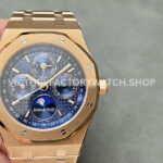 BBR Factory Audemars Piguet Royal Oak Perpetual Calendar 26574OR.OO.1220OR.02 ( (4) BBR 26574OR blue dial rose gold perpetual calendar Royal Oak