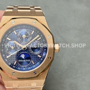 BBR 26574OR blue dial rose gold perpetual calendar Royal Oak