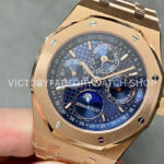 BBR Factory Audemars Piguet Royal Oak Perpetual Calendar 26574OR.OO.1220OR.02 ( (5) BBR Factory Audemars Piguet Royal Oak Perpetual Calendar 26574OR.OO.1220OR.02 41mm Full Rose Gold Steel Blue Dial