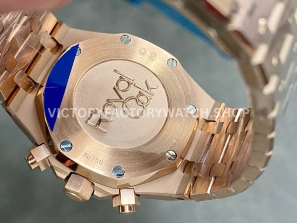 BF Factory Audemars Piguet Royal Oak Chronograph 26239OR.OO.1220OR.01 41mm Full Rose Gold Blue Dial