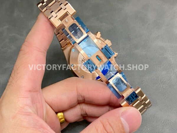 BF Factory Audemars Piguet Royal Oak Chronograph 26239OR.OO.1220OR.01 41mm Full Rose Gold Blue Dial