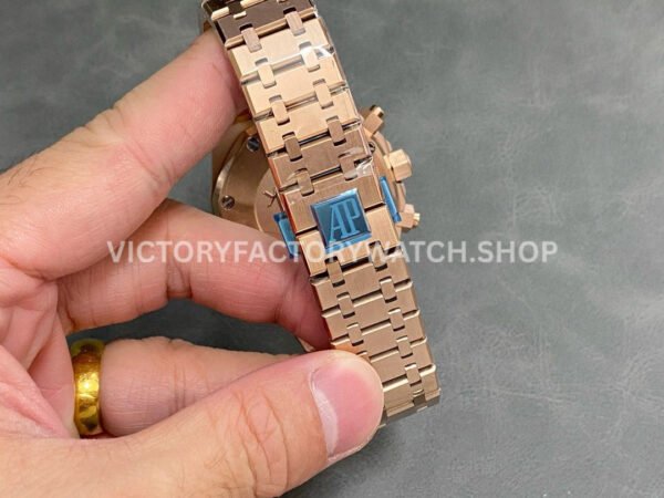 BF Factory Audemars Piguet Royal Oak Chronograph 26239OR.OO.1220OR.01 41mm Full Rose Gold Blue Dial