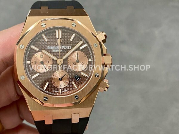 BF 26239OR brown dial chronograph rubber strap Royal Oak