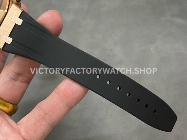 BF Factory Audemars Piguet Royal Oak Chronograph 26239OR.OO.D821CR.01 41mm Rose Gold Rubber Strap Brown Dial