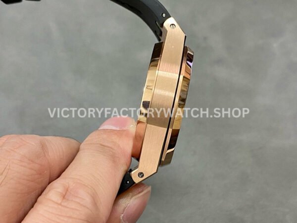 BF Factory Audemars Piguet Royal Oak Chronograph 26239OR.OO.D821CR.01 41mm Rose Gold Rubber Strap Brown Dial