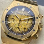 BF Factory Audemars Piguet Royal Oak Chronograph 26240BA.OO.1320BA.02 41mm Full Yellow ( (3) BF Factory Audemars Piguet Royal Oak Chronograph 26240BA.OO.1320BA.02 41mm Full Yellow Gold Champagne Dial