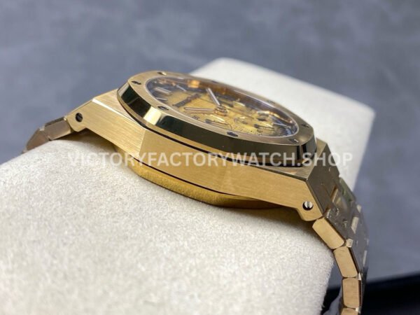 BF Factory Audemars Piguet Royal Oak Chronograph 26240BA.OO.1320BA.02 41mm Full Yellow ( (7) BF Factory Audemars Piguet Royal Oak Chronograph 26240BA.OO.1320BA.02 41mm Full Yellow Gold Champagne Dial