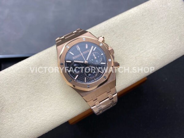 BF Factory Audemars Piguet Royal Oak Chronograph 26240OR.OO.1320OR.05 41mm Full Rose Gold Dark Blue Dial