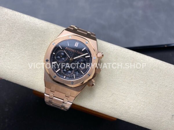 BF Factory Audemars Piguet Royal Oak Chronograph 26240OR.OO.1320OR.05 41mm Full Rose Gold Dark Blue Dial