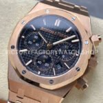 BF Factory Audemars Piguet Royal Oak Chronograph 26240OR.OO.1320OR.05 41mm Full Rose Gold Dark Blue Dial