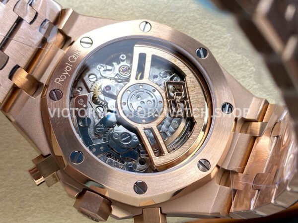 BF Factory Audemars Piguet Royal Oak Chronograph 26240OR.OO.1320OR.05 41mm Full Rose Gold Blue Dial