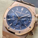 BF Factory Audemars Piguet Royal Oak Chronograph 26240OR.OO.1320OR.05 41mm Full Rose Gold Blue Dial