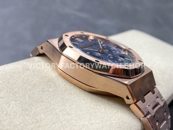 BF Factory Audemars Piguet Royal Oak Chronograph 26240OR.OO.1320OR.05 41mm Full Rose Gold Blue Dial