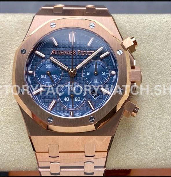 BF 26240OR blue dial chronograph Royal Oak