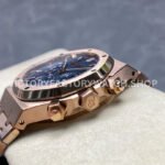 BF Factory Audemars Piguet Royal Oak Chronograph 26240OR.OO.1320OR.05 41mm Full Rose Gold Blue Dial