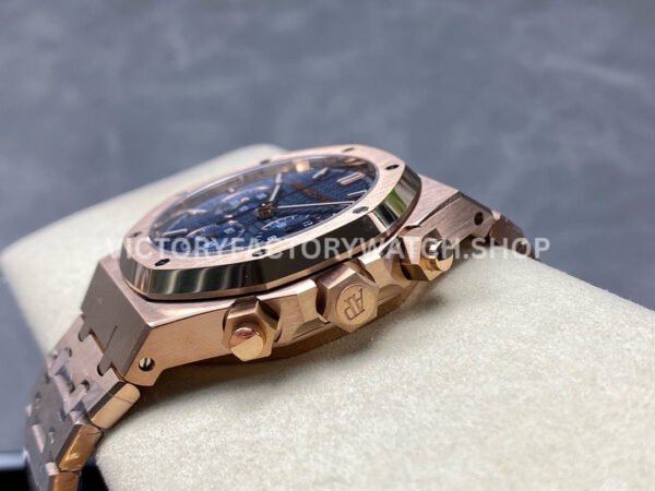 BF Factory Audemars Piguet Royal Oak Chronograph 26240OR.OO.1320OR.05 41mm Full Rose Gold Blue Dial