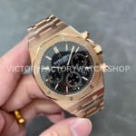 BF Factory Audemars Piguet Royal Oak Chronograph 26240OR.OO.1320OR.06 41mm Full Rose Gold Black Dial