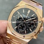 BF Factory Audemars Piguet Royal Oak Chronograph 26240OR.OO.1320OR.06 41mm Full Rose Gold Black Dial