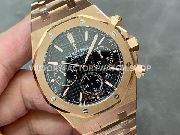 BF Factory Audemars Piguet Royal Oak Chronograph 26240OR.OO.1320OR.06 41mm Full Rose Gold Black Dial