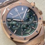 BF Factory Audemars Piguet Royal Oak Chronograph 26240OR.OO.1320OR.08 41mm Full Rose Gold Green Dial