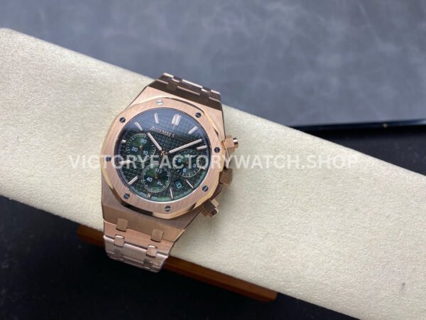 BF Factory Audemars Piguet Royal Oak Chronograph 26240OR.OO.1320OR.08 41mm Full Rose Gold Green Dial