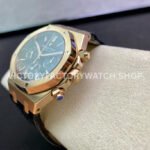 BF Factory Audemars Piguet Royal Oak Chronograph 26240OR.OO.D002CR.02 41mm Rose Gold Leather Strap Black Dial
