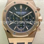 BF 26240OR black dial chronograph leather strap Royal Oak