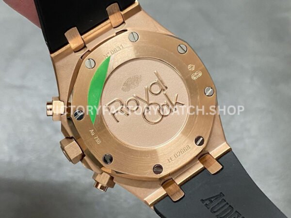 BF Factory Audemars Piguet Royal Oak Chronograph 26320OR.OO.1220OR.02 41mm Rose Gold Rubber Strap White Dial