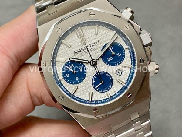 BF Factory Audemars Piguet Royal Oak Chronograph 26326ST.OO.D027CA.01 41mm Full Steel Blue Eye White Dial