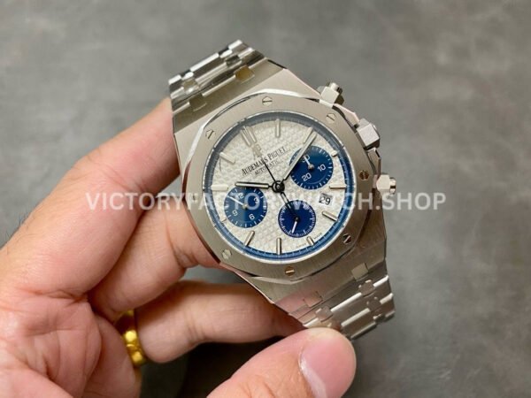 BF Factory Audemars Piguet Royal Oak Chronograph 26326ST.OO.D027CA.01 41mm Full Steel Blue Eye White Dial