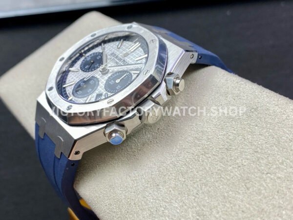 BF Factory Audemars Piguet Royal Oak Chronograph 26326ST.OO.D027CA.01 41mm Ste ( (3) BF Factory Audemars Piguet Royal Oak Chronograph 26326ST.OO.D027CA.01 41mm Steel Rubber Strap Blue Eye Silver Dial