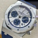BF Factory Audemars Piguet Royal Oak Chronograph 26326ST.OO.D027CA.01 41mm Ste ( (6) BF Factory Audemars Piguet Royal Oak Chronograph 26326ST.OO.D027CA.01 41mm Steel Rubber Strap Blue Eye Silver Dial