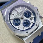BF Factory Audemars Piguet Royal Oak Chronograph 26326ST.OO.D027CA.01 41mm Ste ( (7) BF Factory Audemars Piguet Royal Oak Chronograph 26326ST.OO.D027CA.01 41mm Steel Rubber Strap Blue Eye Silver Dial
