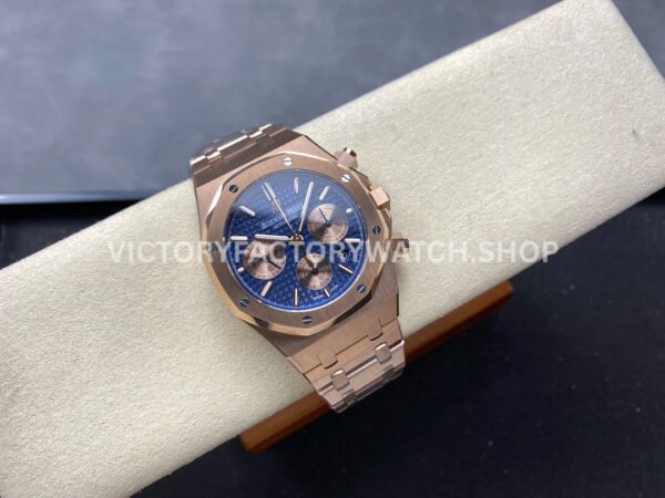 BF Factory Audemars Piguet Royal Oak Chronograph 26331OR.OO.1220OR.01 41mm Ful (1) BF Factory Audemars Piguet Royal Oak Chronograph 26331OR.OO.1220OR.01 41mm Full Rose Gold, Rose Gold Eye Blue Dial