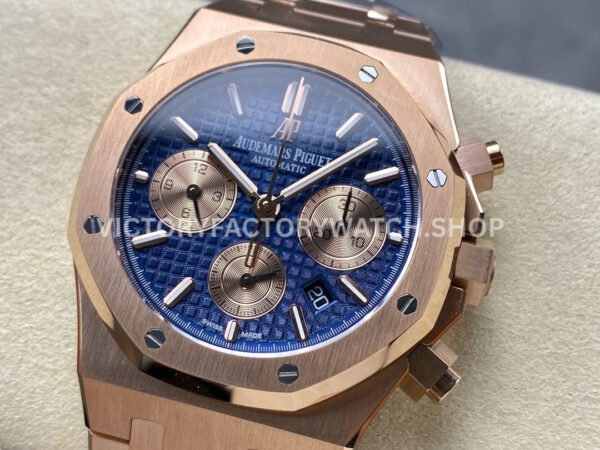 BF Factory Audemars Piguet Royal Oak Chronograph 26331OR.OO.1220OR.01 41mm Ful ( (5) BF Factory Audemars Piguet Royal Oak Chronograph 26331OR.OO.1220OR.01 41mm Full Rose Gold, Rose Gold Eye Blue Dial