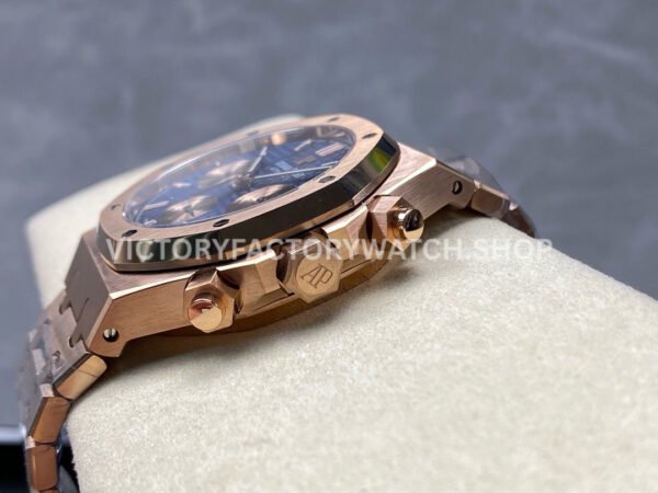 BF Factory Audemars Piguet Royal Oak Chronograph 26331OR.OO.1220OR.01 41mm Ful ( (7) BF Factory Audemars Piguet Royal Oak Chronograph 26331OR.OO.1220OR.01 41mm Full Rose Gold, Rose Gold Eye Blue Dial