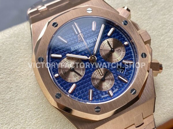 BF Factory Audemars Piguet Royal Oak Chronograph 26331OR.OO.1220OR.01 41mm Ful ( (9) BF Factory Audemars Piguet Royal Oak Chronograph 26331OR.OO.1220OR.01 41mm Full Rose Gold, Rose Gold Eye Blue Dial