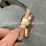 BF Factory Audemars Piguet Royal Oak Chronograph 26331OR.OO.D315CR.01 41mm Rose Gold Leather Strap Blue Dial