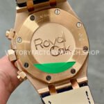 BF Factory Audemars Piguet Royal Oak Chronograph 26331OR.OO.D315CR.01 41mm Rose Gold Leather Strap Blue Dial