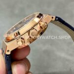 BF Factory Audemars Piguet Royal Oak Chronograph 26331OR.OO.D315CR.01 41mm Rose Gold Leather Strap Blue Dial