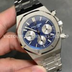 BF Factory Audemars Piguet Royal Oak Chronograph 26331ST.OO.1220ST.01 41mm Full Steel (1) BF Factory Audemars Piguet Royal Oak Chronograph 26331ST.OO.1220ST.01 41mm Full Steel Silver Eye Blue Dial