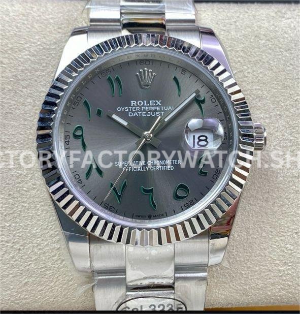 Rolex Datejust 126334 grey arabic dial replica