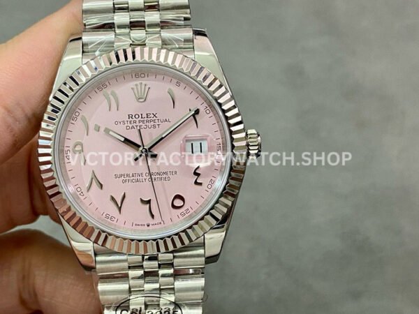 Rolex Datejust 126334 pink arabic dial replica