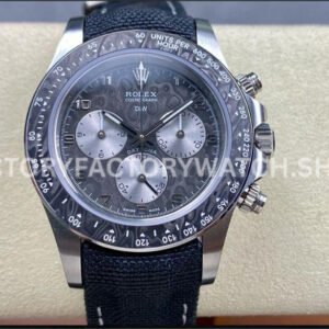 DIW Factory Rolex Daytona 116500 40mm Steel Artificial Fiber Woven Strap Arabic Number Carbon Fiber Dial