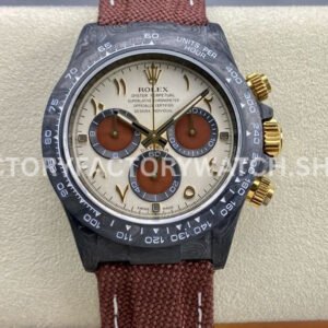 DIW Factory Rolex Daytona Limited Edition 116500 40mm Carbon Fiber Artificial Fiber Woven Strap Middle Eastern Digital Gold Dial