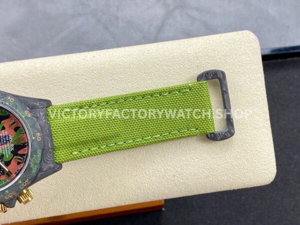 DIW Factory Rolex Daytona Limited Edition 116500 40mm Carbon Fiber Artificial Fiber Woven Strap Soldier Gold Needle Color Dial
