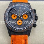 DIW Factory Rolex Daytona Limited Edition 116500 40mm Carbon Fiber Artificial Fiber Woven Strap Orange Eye Carbon Fiber Dial