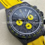 DIW Factory Rolex Daytona Limited Edition 116500 40mm Carbon Fiber Artificial Fiber Woven Strap Yellow Eye Carbon Fiber Dial