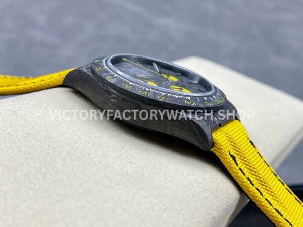 DIW Factory Rolex Daytona Limited Edition 116500 40mm Carbon Fiber Artificial Fiber Woven Strap Yellow Eye Carbon Fiber Dial